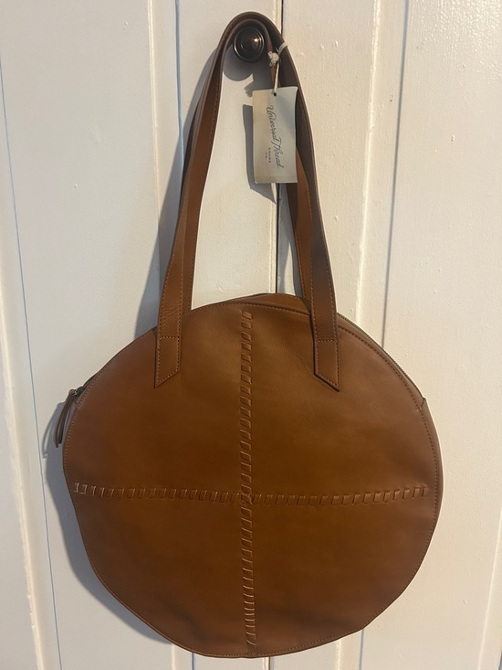 Universal Thread Handbags - Universal Thread Brown Round Leather Tote Bag